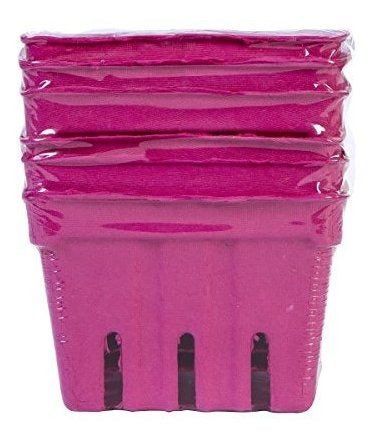 Darice Fuchsia Paper Berry Basket 6 Piezas 1