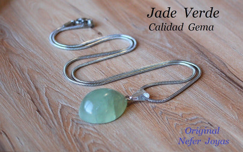 Nefer Joyas Jade Verde De China Tipo Imperial Dije Con Engarce De Plata 7