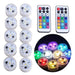 Mini Luces Led Sumergibles Con Control Remoto, Peque 0