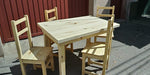 Solid Pine Table 1.20m x 0.80m + 4 Reinforced Chairs Set - ElCarpintero3 2