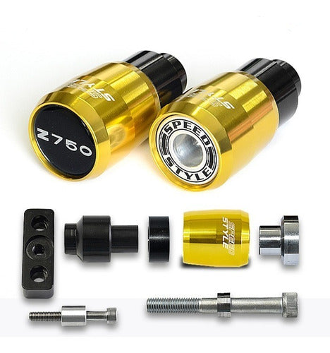 Kit Slider Dianteiro Traseiro Kawasaki Z750 Z 750 Ouro 1