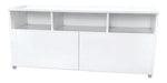 Modern Minimalist White Melamine LED TV Stand Rack 6