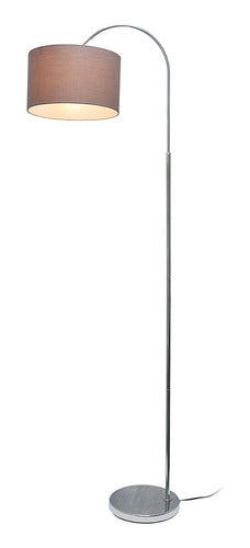 Simple Designs Lf2005-gry Arched Brushed Nickel Floor Lamp W 1