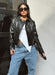 Women's Eco Leather Jacket with Belt 2