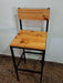 High Breakfast Bar Stool - Iron and Wood - Handcrafted by JDM 4