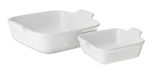 Le Creuset Stoneware Heritage Juego De 2 Platos Cuadrados, P 0