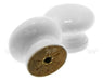 10 X Pre-drilled White Knobs 32 Mm Furniture Handles 3