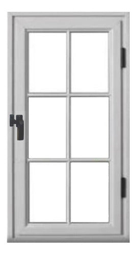 Aluminum Frame Window 30x80 with Divided Glass Panel (pr) 0
