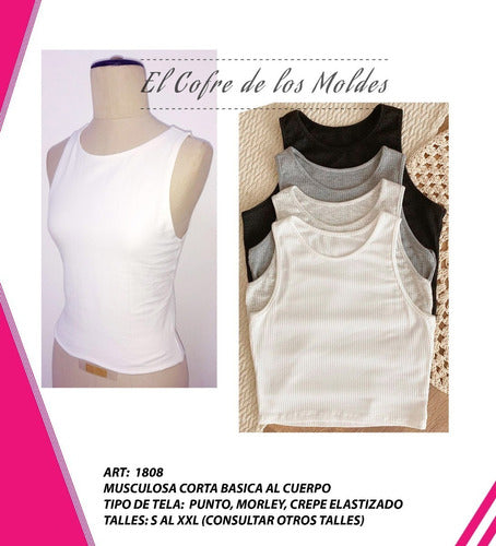 Molde Digital Musculosa Top Al Cuerpo, Pack Talles S A Xxl 1