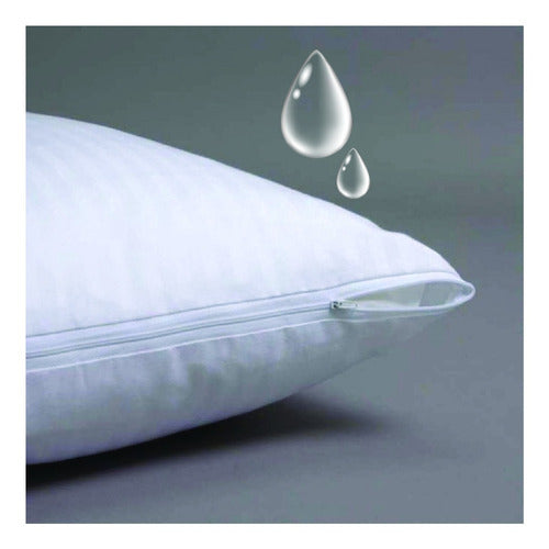 Cubre Pack X 2 Funda De Almohadas Cierre Impermeable Pvc 65x40 1