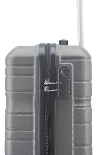 LSD Gray 20-Inch Cabin Suitcase + Wanderlust Toiletry Bag Set 4