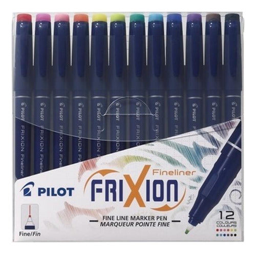 Pilot Frixion Fineliner Microfibras Borrables X 12 Colores 0