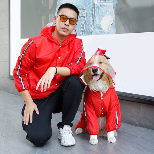 Capa De Chuva Para Cães Grandes, Roupas Impermeáveis 4