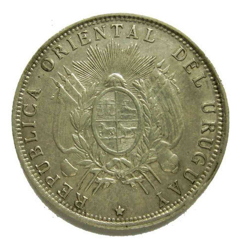 Uruguay Antigua Moneda 50 Cents. 1894 Plata Impecable Estado 1