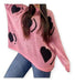 Oversize Printed Round Neck Wool Sweater - Super Spacious 18