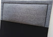 L.S Design Shadow Bed Headboard 2 1/2 Places 1.40 Solid Chenille Frame 2