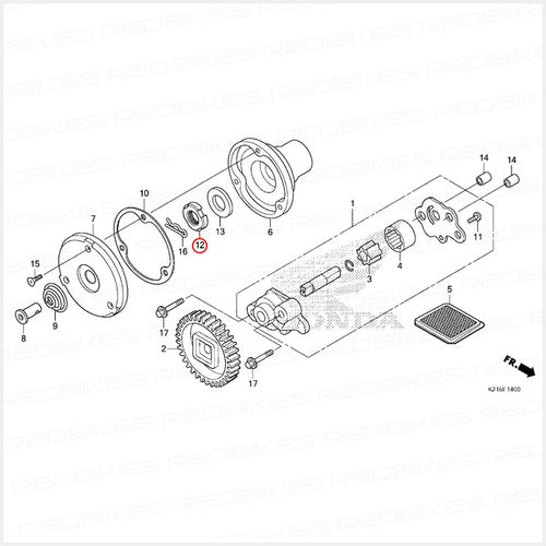 Honda Tuerca Rotor Aceite Titan XR 150 Invicta Original Pt 1