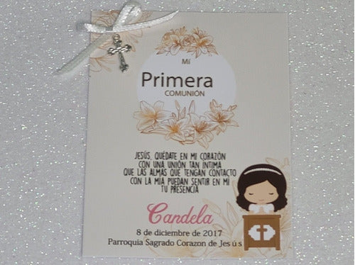 15 Estampita Tarjeta Souvenir Primera Comunión 1