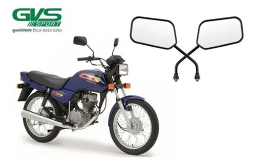 Retrovisor Par Gvs Preto Mod Cg Titan 150 04-13 Motoboy 4