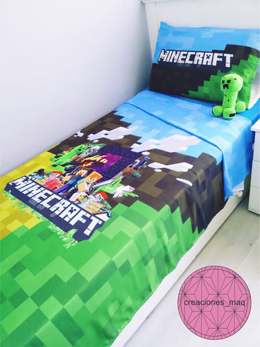 Generic Juego De Sabanas 1 1/2 Minecraft 1