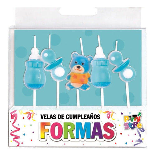 Velas Formas - Set Mi 1er Añito Varon X 5 Piezas 0