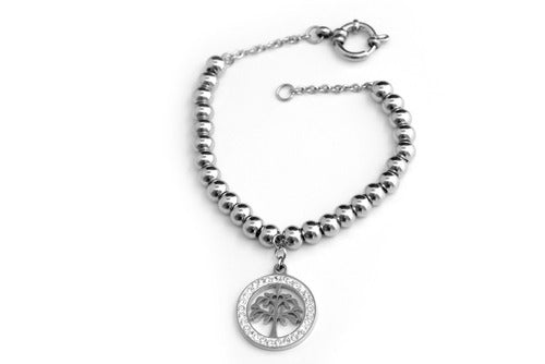 Iko Shop Surgical Steel Bracelet with Tree of Life Charm 0