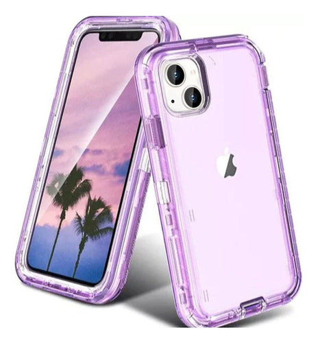 Protector Para iPhone 13 Full Cover Purple Carcasa 0