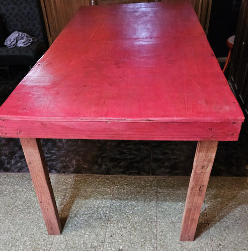 Mesa Rustica Confeccionada Con Pallets Pintada. 0