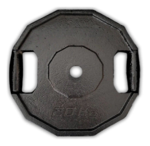 Tourmalhyn 20kg Cast Iron Weight Disc with Grip 30mm 0