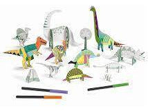 Djeco Creative Kit Dinosaurs Color and Assemble +5 Years 2