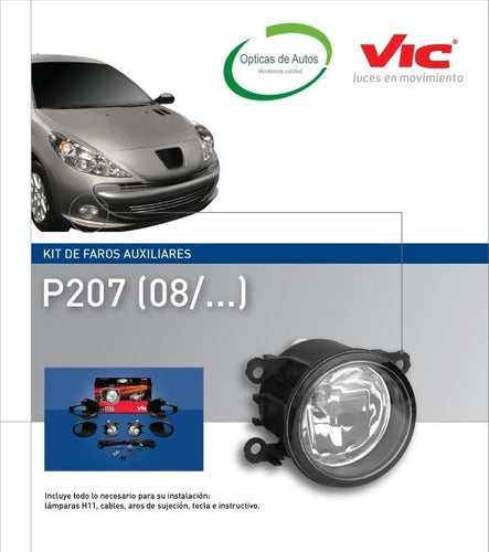 Kit Faros Auxiliares Instalacion Peugeot 207 2008 A 2016 Vic 1