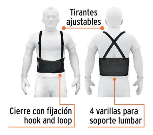 Truper Lumbar Support Belt with Adjustable Straps M-L-XL-XXL 1