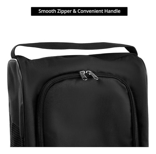 Qwork Black Golf Shoe Bag with Ventilation for Various Sizes 6