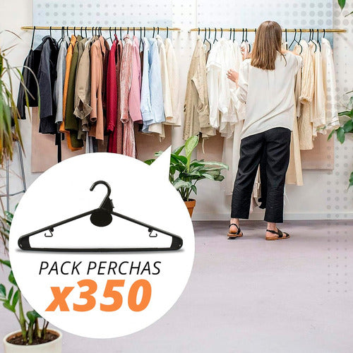 Perchas Plasticas Reforzadas X 350 Unidades 1