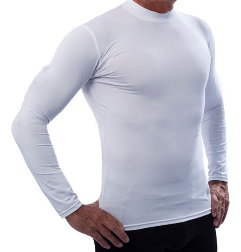 Men's White Folau Long-Sleeve Thermal Sports T-Shirt 4