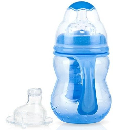 Nuby Nondrip 3Stage Wide Neck Bottle To Cup 8 Ounce 1