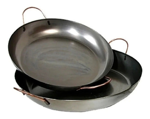 26 cm Lozafer Uncoated Steel Paella Pan with Handles 1