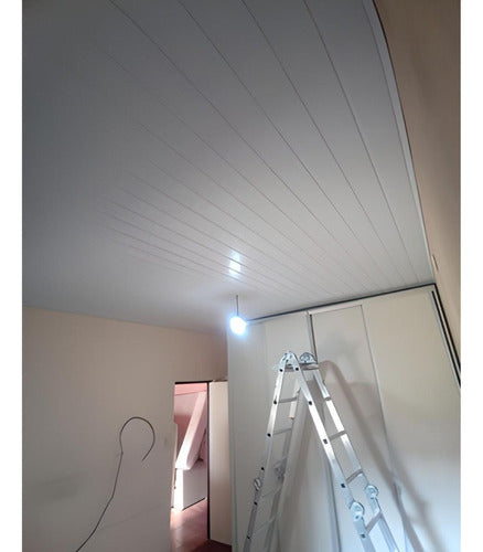 PVC Ceiling and Wall Paneling 200x7 mm 5m White Satin Finish 2