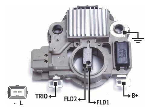 Regulador De Voltaje Compatible Con Mitsubishi Ford Fiesta 1