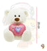 Importado Tws Plush Bear With Shiny Heart Embroidered I Love You Soft 6