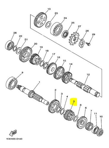 Yamaha Gearbox Third Gear Orig Yamaha Tt230 Panella Motos 2