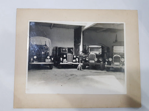 Antigua Foto Garage Camiones 1920 Muy Rara Mag 58927 0