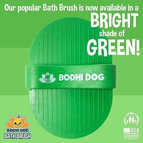 Bodhi Dog Soft Rubber Bristle Brush for Dogs and Cats Green 1