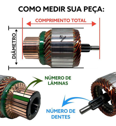 Induzido De Partida Empilhadeira Hyster W-228/45 Fio Grosso 5