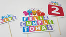 MuchoEvento Adorno Torta Deco Feliz Cumple Bichikids Personalizado 2