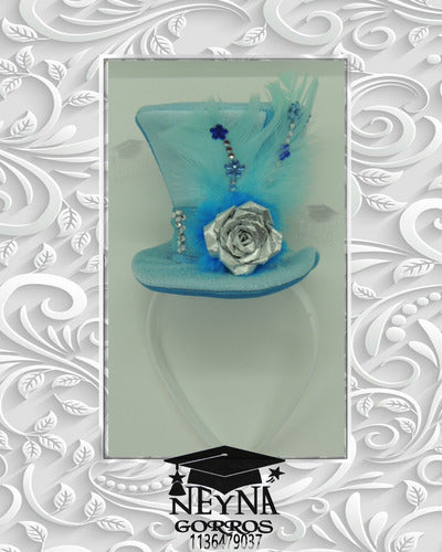 Elegant Mini Galera Hat - Bride 15th Birthday Party Wedding Cotillion 2