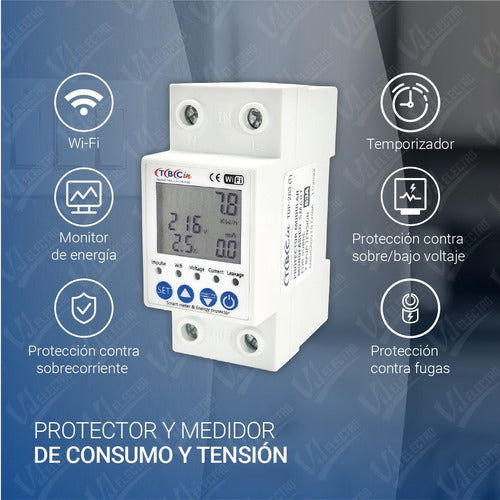 Protector De Tension Y Medidor De Consumo Smart App Wifi 3