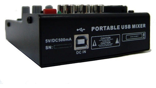 Portable 3-Channel USB Mixer Console Moon MC302 6