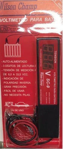 Voltimetro Bateria Autoalimentado Wilson Champ Sc-9 0