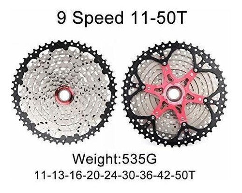 Bolany 9 Speed Cassette MTB Cassette Silver/Black 11-50T 1